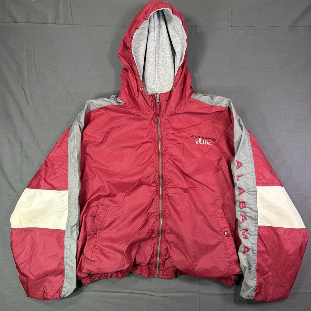 Vintage Alabama Crimson Tide ZIPUP Hooded Jacket Reversible Size M/L
